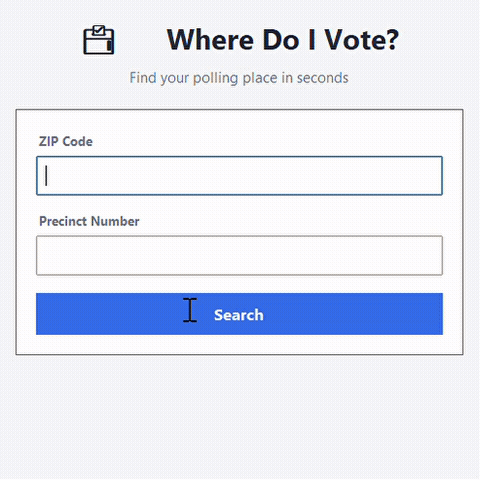Polling Place Finder demo